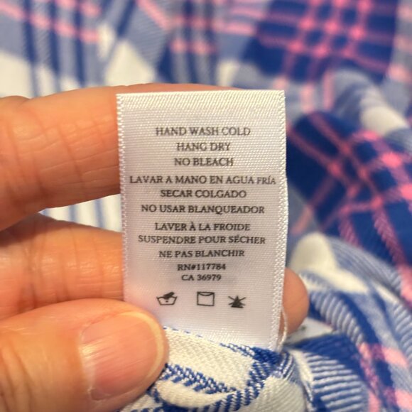 Rails Hunter White Candy Azure Plaid Long Sleeve Button Down Shirt - Picture 11 of 13